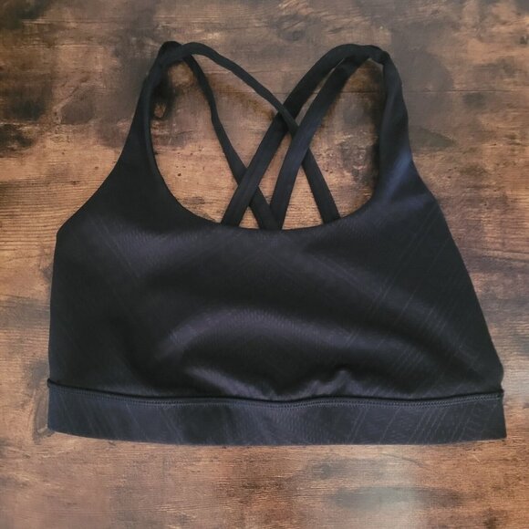 lululemon athletica Other - Lululemon Energy Bra Long Line Black Size 6 Strappy Active Gym Running LW2AI4S